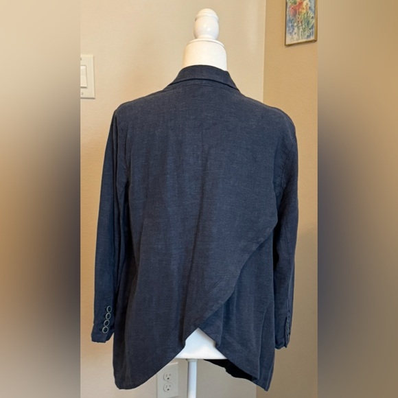 Anthropologie Vintage Washed Blazer Size 8 Navy - Picture 8 of 9